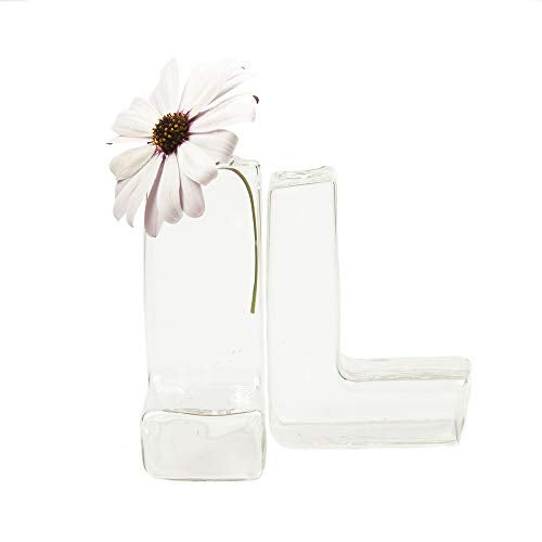 Chive - Set of 6 L Tube, Small Clear Glass Bud Vase for Short Flowers, Unique Flower Vase Sets for Home Decor, Weddings, Floral Arranging, Event, Place Settings - Image 3