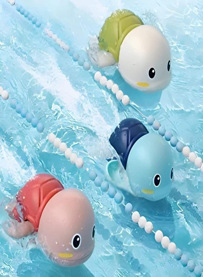 MOPANIRAJ Swimming Baby Water Turtle Bath Toys for Toddlers, Floating Wind Up for 1 2 3 4 5 Year Girl Boy, New Born Baby Bathtub Water, Preschool Toddler,Set of 2 - Image 2