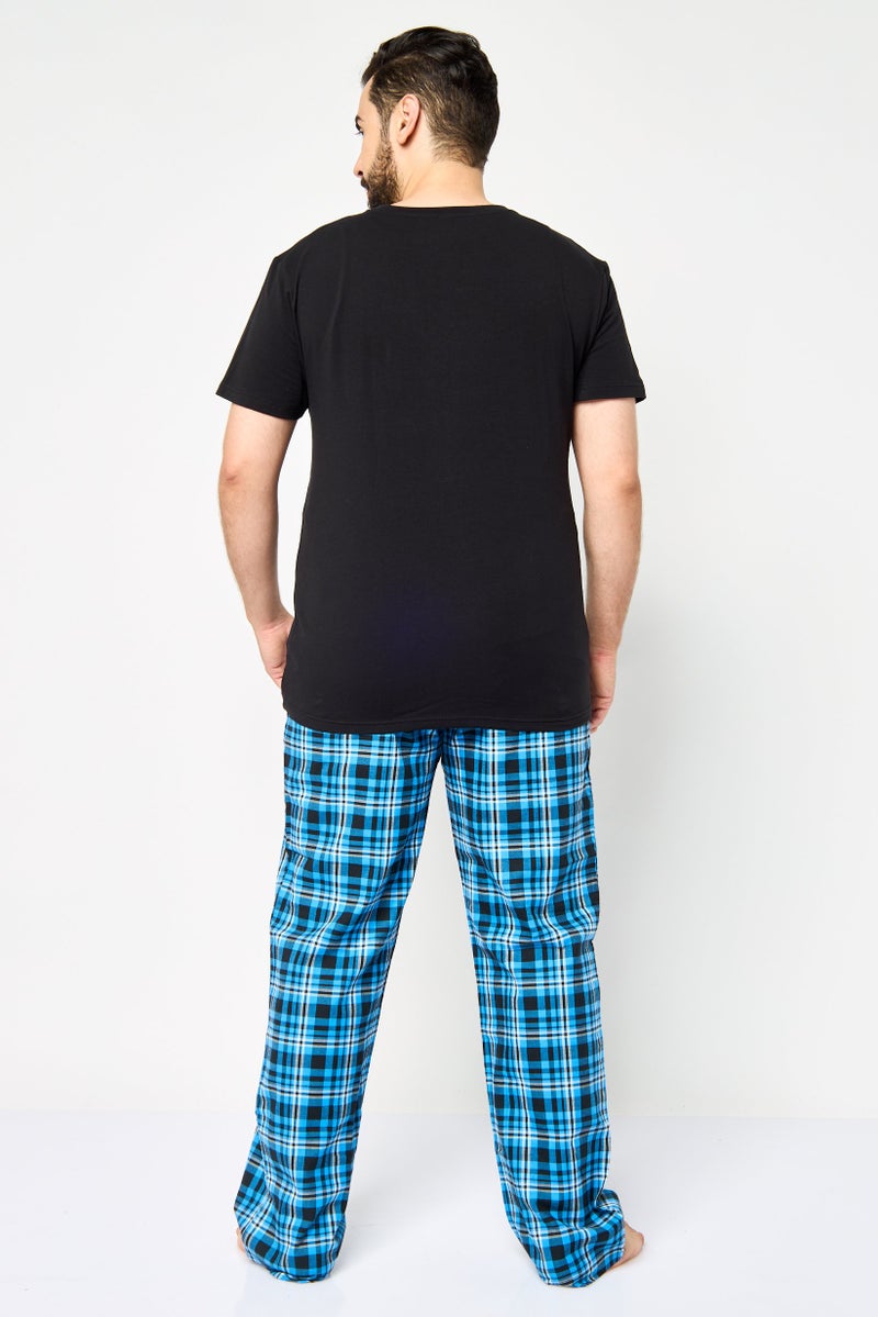 MOSCHINO Men 2 Pieces Short Sleeve  Top And Bottom Pajama Set, Multicolor  - Image 3