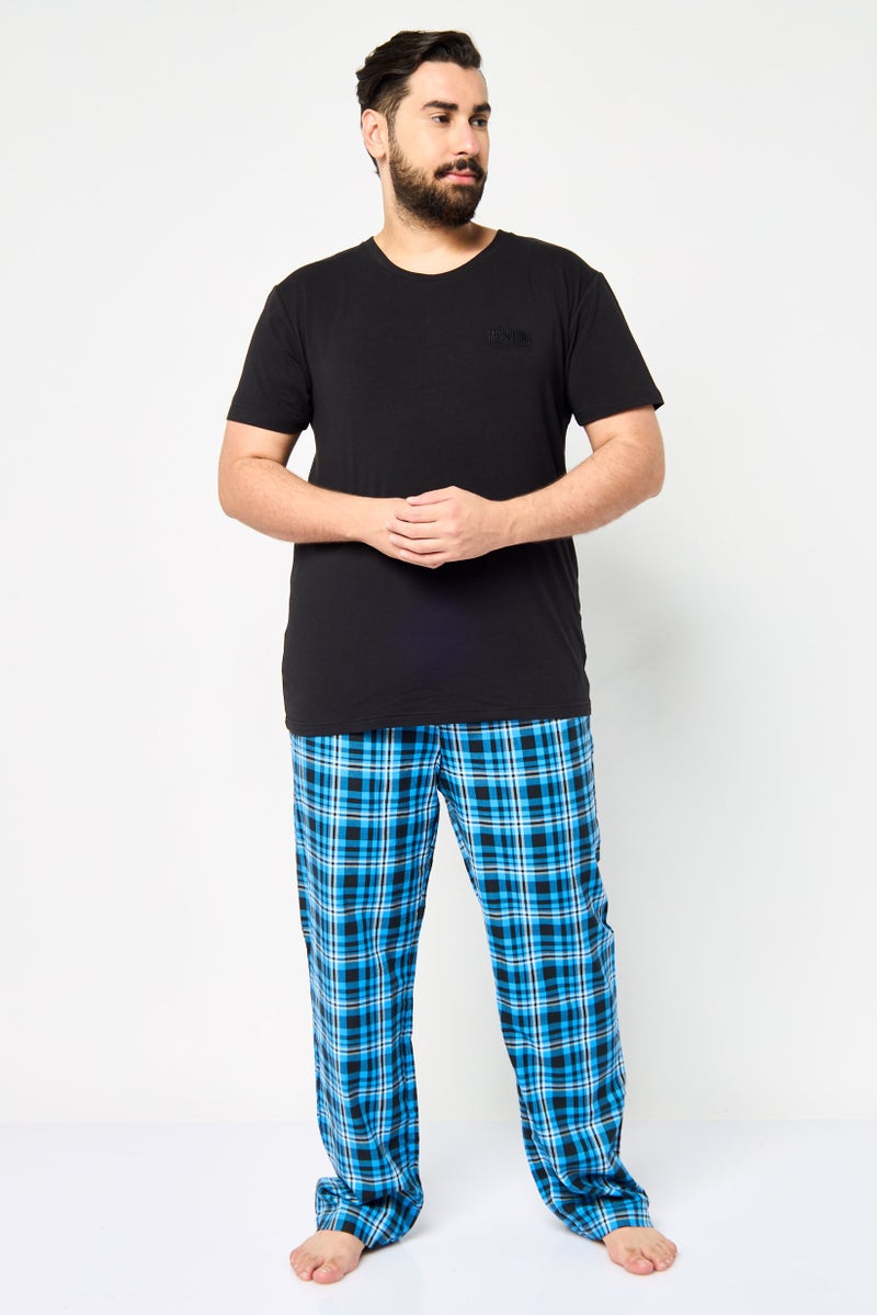 MOSCHINO Men 2 Pieces Short Sleeve  Top And Bottom Pajama Set, Multicolor  - Image 1