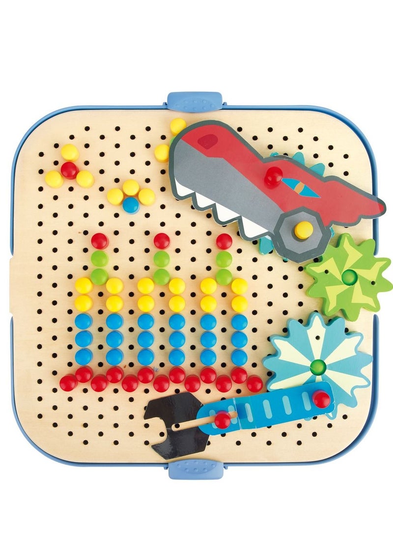 Hape مجموعة ألعاب هابي كوجوكس التعليمية التجريبية من الخشب 115 قطعة - Image 5