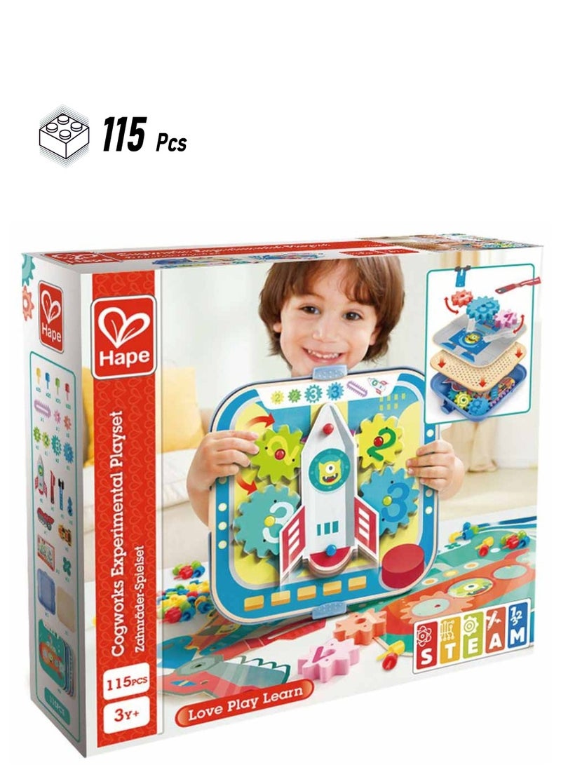 Hape مجموعة ألعاب هابي كوجوكس التعليمية التجريبية من الخشب 115 قطعة - Image 1