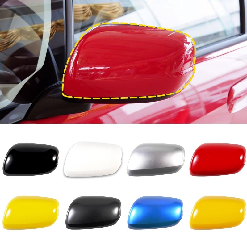 Goholy Car Door Side Rearview Mirror Cover Compatible with Honda Fit Jazz 2009 2010 2011 2012 2013 Housing Rearview Mirror Protective Cover Black Left Side - Image 2