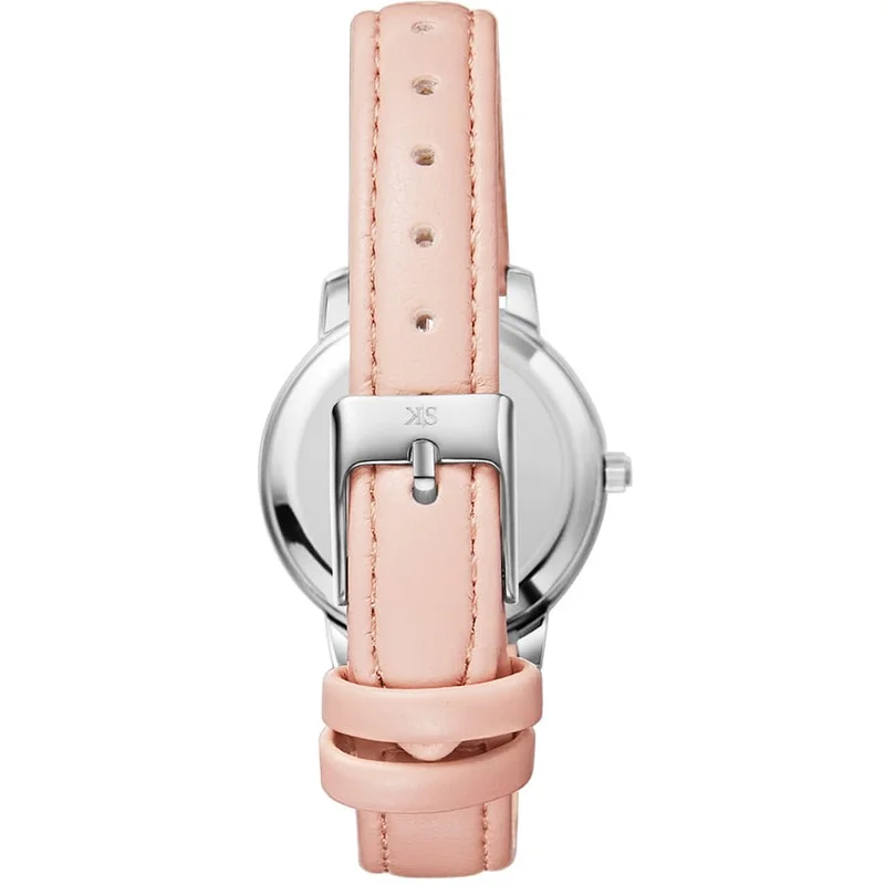 KENNETH SCOTT Kenneth Scott K22524-SLPMP Women's Analog Display Watch & Polyurethane Strap Silver