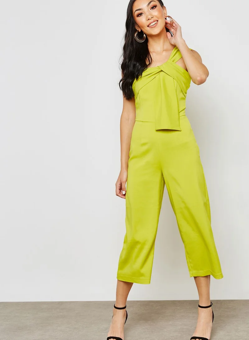 lavish alice One Shoulder Wide Leg Jumpsuit