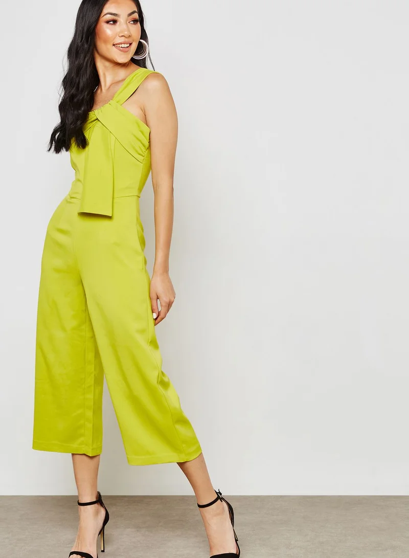 lavish alice One Shoulder Wide Leg Jumpsuit