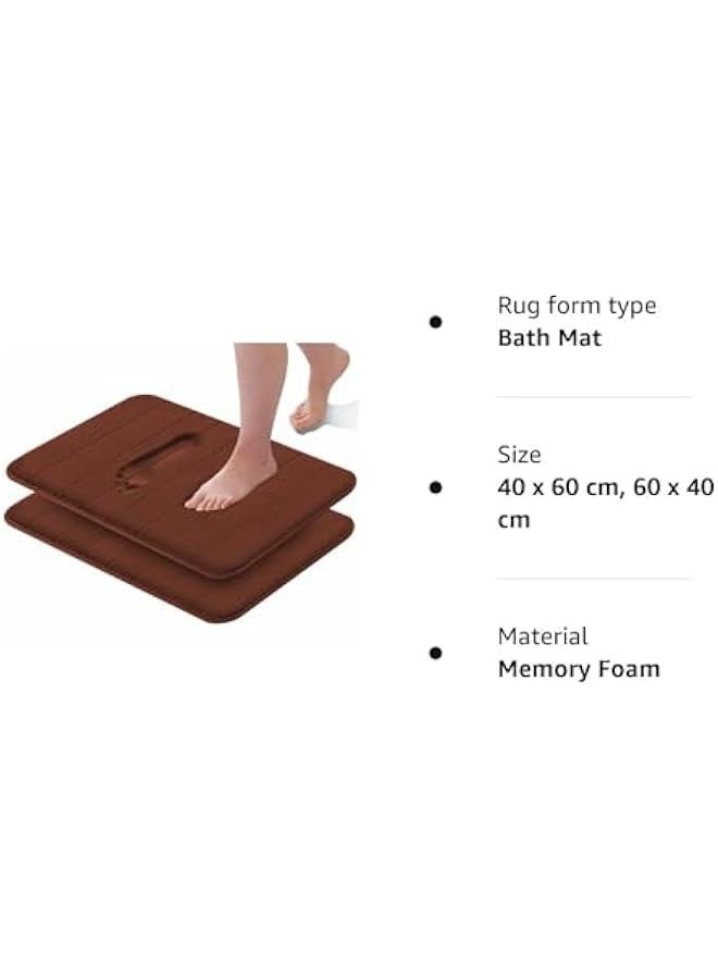 TRASSLE Memory Foam Bath Mat, Non-Slip Back,  Fleece Softness, Highly Absorbent, Bathroom Carpet, Super Soft Microfiber Bath Rug, Rectangle, Easy to clean Mat - Image 3