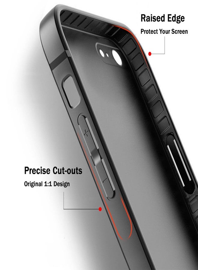 TENOC Phone Case Compatible for iPhone SE3 2022 / SE2 2020 / iPhone 8 / iPhone 7 4.7 Inch, Slim Fit Cases Soft TPU Bumper Protective Cover, Black - Image 3