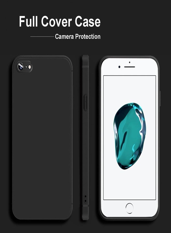 TENOC Phone Case Compatible for iPhone SE3 2022 / SE2 2020 / iPhone 8 / iPhone 7 4.7 Inch, Slim Fit Cases Soft TPU Bumper Protective Cover, Black - Image 4