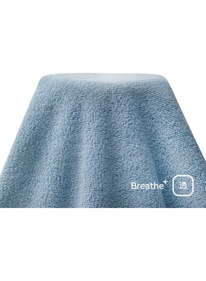 Sanli 7A Antibacterial Bath Towel, 100% Pure Cotton, Extra Large And Thick, Absorbent And Quick-Drying, For Men And Women, Adult Home Use, Blue - Image 2