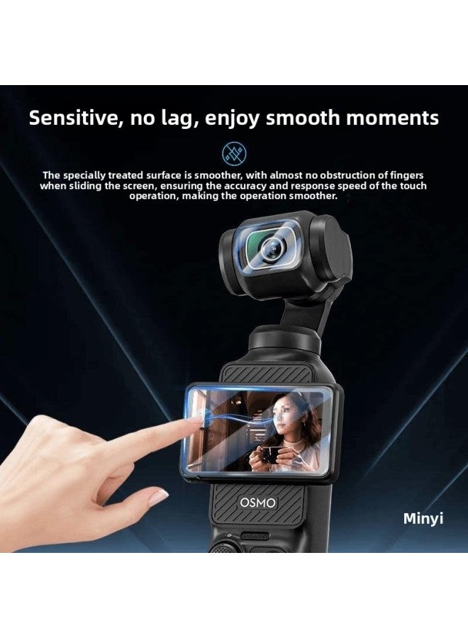 Suitable For DJI For DJI Pocket3 Tempered Film Anti-Reflective Screen Film Osmo Hd Lens Protective Film Accessories-Color:【pocket3】 Lens + Screen Hd Tempered Film (set Of 2) - Image 4