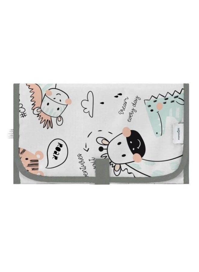 Mamas Gift Travel Changing Mat Animals with Its Simple, Catchy Design, This Waterproof Diaper-changing Mat Can Be Squeezed Into Any Bag So You Can Take It Every Time on the Go. - Image 1