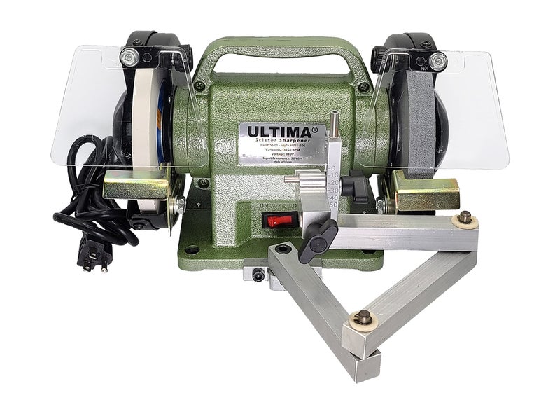 Ultima Scissor Sharpener  Benchtop Grinder  Polisher with Convexing Clamp for Prossional Quality Scissor  Shear Sharpening