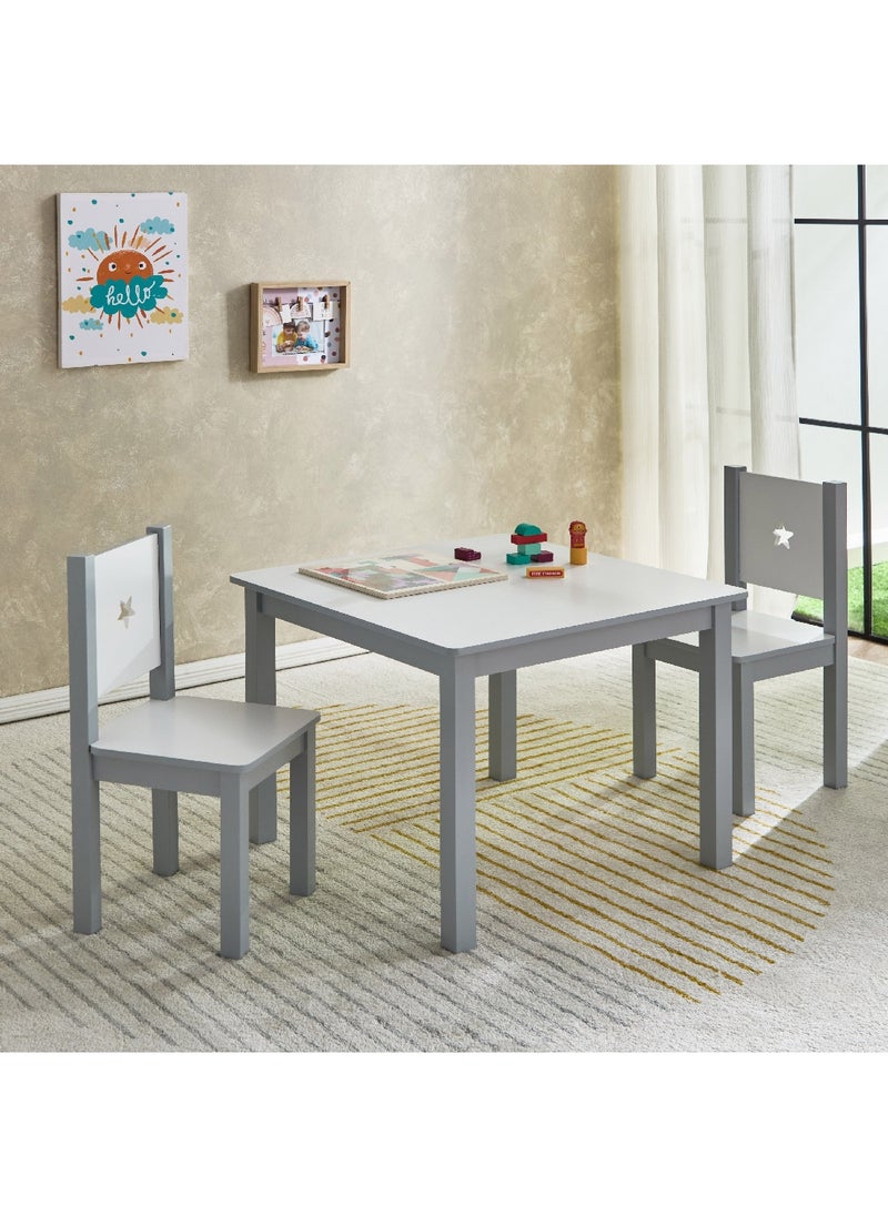 Home Box Vanilla Starry Kids 2-Piece 2-Seater Table Set 60 x 48 x 60 cm  - Image 1