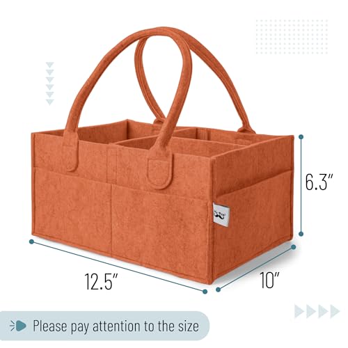 Mr. Pen Mr Pen Baby Diaper Caddy Organizer Rustic Warmth Nursery Storage Bin and Car Organizer for Diapers and Baby Wipes - Image 3