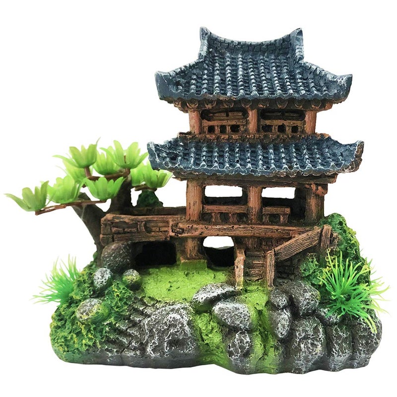 SLOCME Aquarium Classical Resin Castle Decorations - Fish Tank Realistic Details, Traditional Castle Aquarium Accessories - Image 1