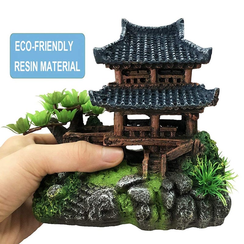 SLOCME Aquarium Classical Resin Castle Decorations - Fish Tank Realistic Details, Traditional Castle Aquarium Accessories - Image 5