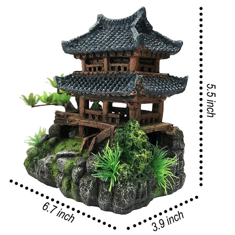 SLOCME Aquarium Classical Resin Castle Decorations - Fish Tank Realistic Details, Traditional Castle Aquarium Accessories - Image 4