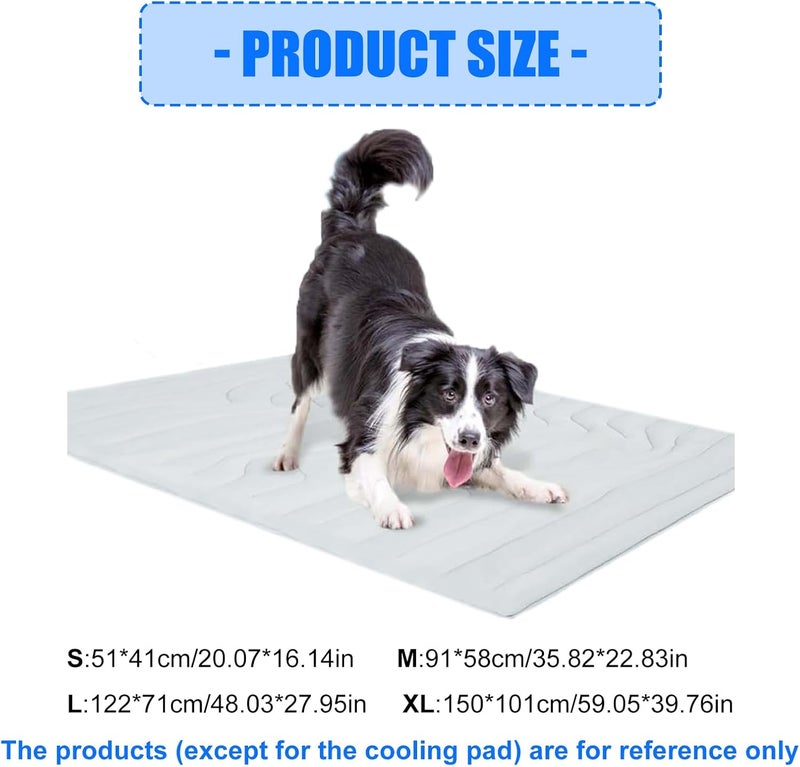 Peiiwdc Revertible Refrigerating Pad Organisms Constant Use Soft Frosty Fabric Not Slip Bottom Dog Puss Bed Inside Safe Substance Travel Gentle Mat - Image 3
