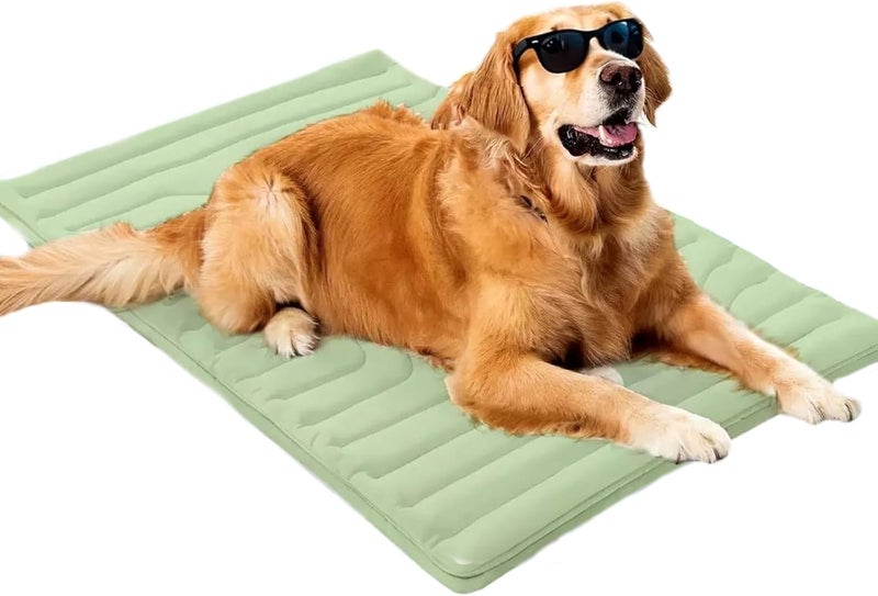 Peiiwdc Revertible Refrigerating Pad Organisms Constant Use Soft Frosty Fabric Not Slip Bottom Dog Puss Bed Inside Safe Substance Travel Gentle Mat - Image 1