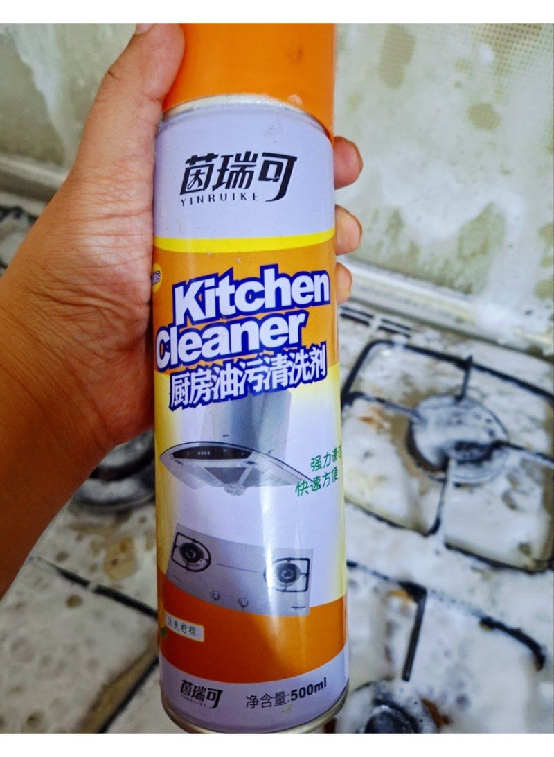 Kitchen Multi-purpose foaming cleaner, kitchen cleaning spray, oil and grease stain remover, chimney cleaner spray, bubble cleaner, multi-purpose foaming grease remover spray for kitchen, bubble cleaner spray - Image 3