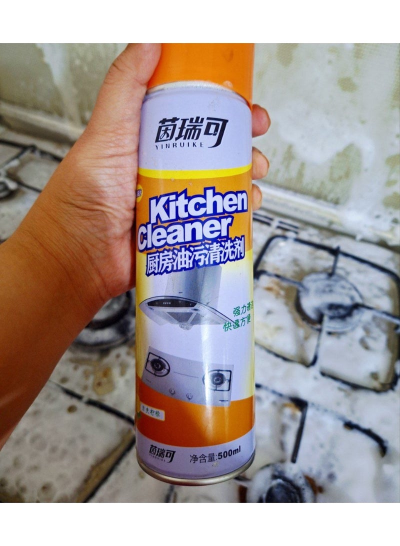 Kitchen Multi-purpose foaming cleaner, kitchen cleaning spray, oil and grease stain remover, chimney cleaner spray, bubble cleaner, multi-purpose foaming grease remover spray for kitchen, bubble cleaner spray - Image 4