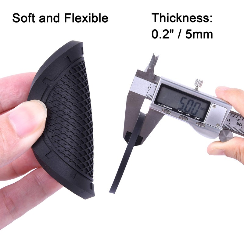 Wisdompro Car Coasters, Wisdompro 4 Pack PVC Car Cup Holder Insert Coaster - Anti Slip Vehicle Interior Accessories Cup Mats for Women(Diameter 3", Black) - Image 4