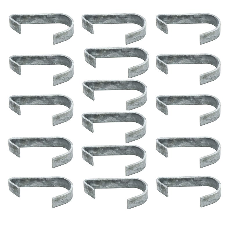 138Chain Link Fence Gate Clips Kennel Panel Clip Bands Chain Link Fence Latch Hardware Chain Link Fence DIY Gate Clips Galvanized Steel 16 Packs