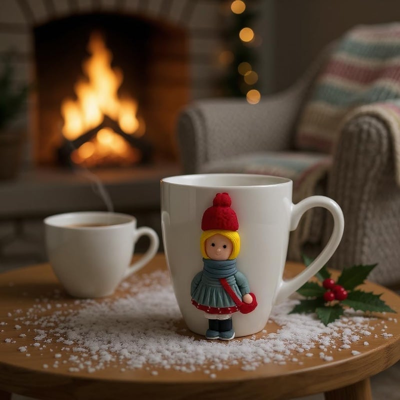 بي آند دي أكواب خزفية ديكورية بشخصيات شتوية - Image 1