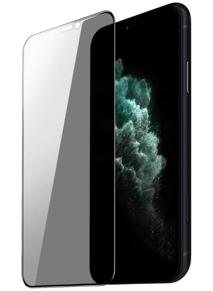 راكسوم واقي شاشة خصوصية لهاتف iPhone 11 Pro Max، واقي شاشة زجاجي مقوى ممتاز، مقاوم للخدش، خالٍ من الفقاعات، يدعم خاصية التعرف على الوجه، صلابة 9H، زجاج خصوصية مقاوم للخدش - Image 1
