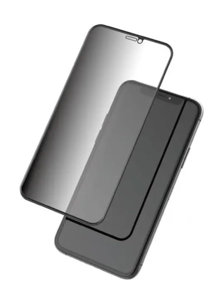 راكسوم واقي شاشة خصوصية لهاتف iPhone 11 Pro Max، واقي شاشة زجاجي مقوى ممتاز، مقاوم للخدش، خالٍ من الفقاعات، يدعم خاصية التعرف على الوجه، صلابة 9H، زجاج خصوصية مقاوم للخدش - Image 3