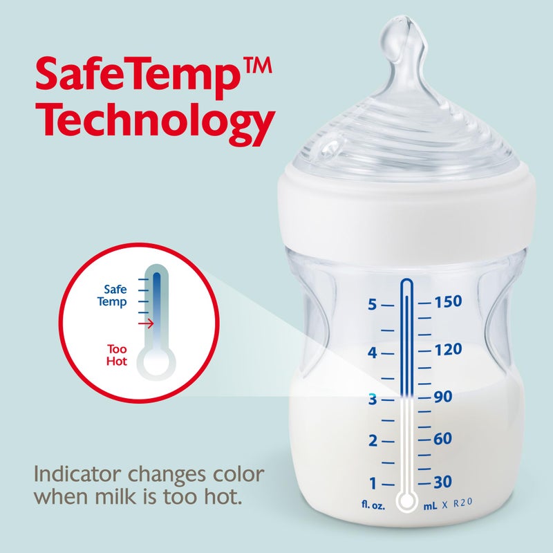 NUK Simply Natural Baby Bottle with SafeTemp - Image 2