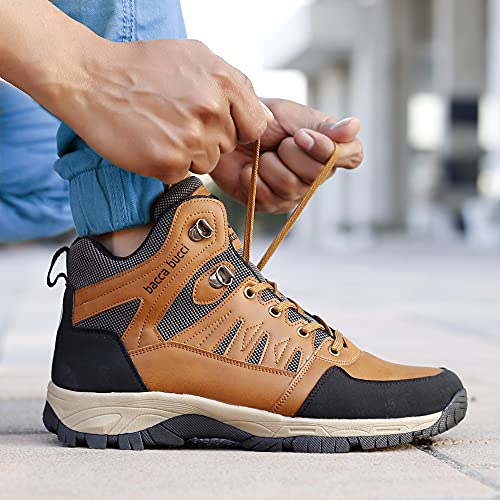 Bacca Bucci Men's Hunter 6 inches Hiking/Snow Boots for Men for Outdoor Trekking - Non Slip, Water Proof, Anti-Fatigue, Comfortable & Light Weight- Brown, Size UK8 - Image 4
