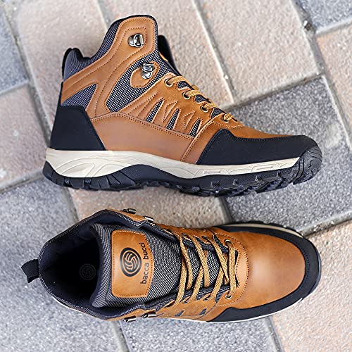 Bacca Bucci Men's Hunter 6 inches Hiking/Snow Boots for Men for Outdoor Trekking - Non Slip, Water Proof, Anti-Fatigue, Comfortable & Light Weight- Brown, Size UK8 - Image 2
