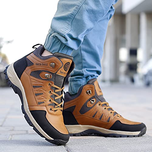 Bacca Bucci Men's Hunter 6 inches Hiking/Snow Boots for Men for Outdoor Trekking - Non Slip, Water Proof, Anti-Fatigue, Comfortable & Light Weight- Brown, Size UK8 - Image 3