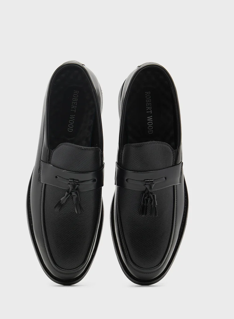 Robert Wood Tassle Detail Formal Slip Ons