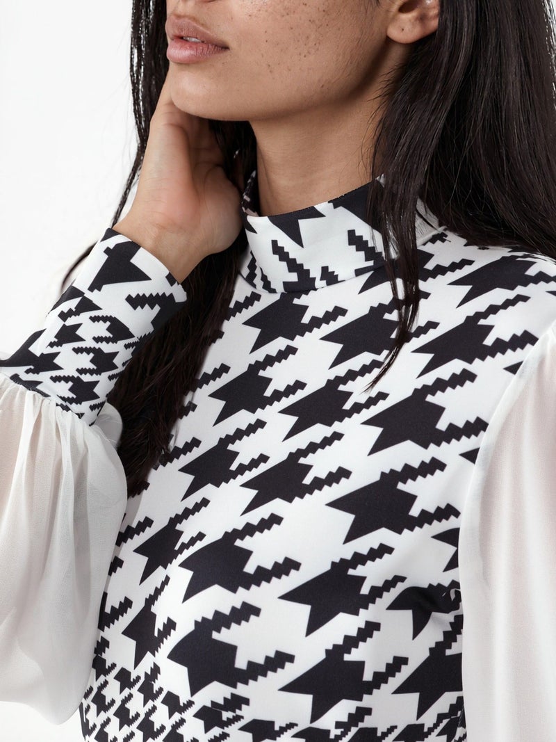 Jennyfer Geometric Bodycon Midi Dress - Image 4
