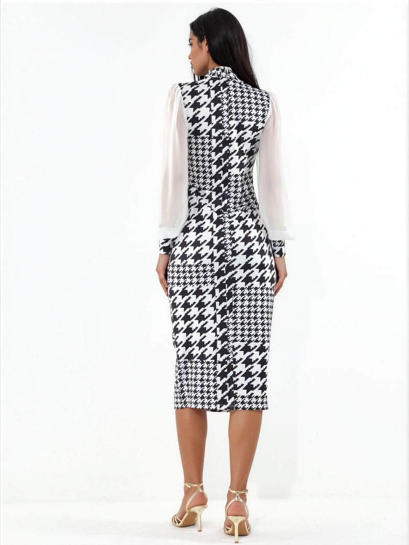 Jennyfer Geometric Bodycon Midi Dress - Image 3