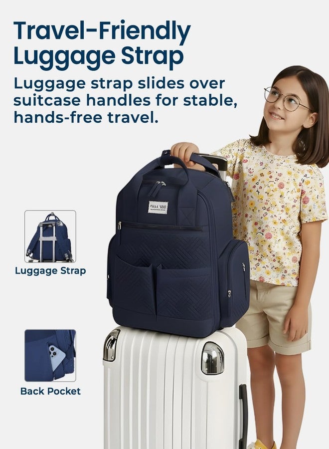 POLKA TOTS Multifunctional Diaper Baby Bag for Mothers for Travel with Waterproof Fabric, Insulated Bottle Pockets, Tissue Pouch, 10+ Compartments, Ergonomic Shoulder Straps & Included Stroller Straps - Image 4