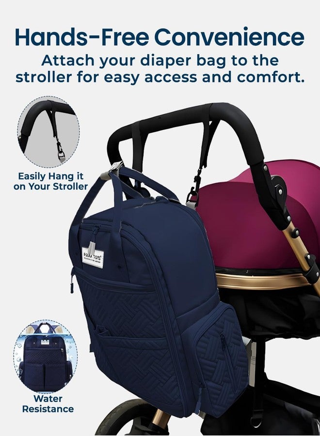 POLKA TOTS Multifunctional Diaper Baby Bag for Mothers for Travel with Waterproof Fabric, Insulated Bottle Pockets, Tissue Pouch, 10+ Compartments, Ergonomic Shoulder Straps & Included Stroller Straps - Image 3
