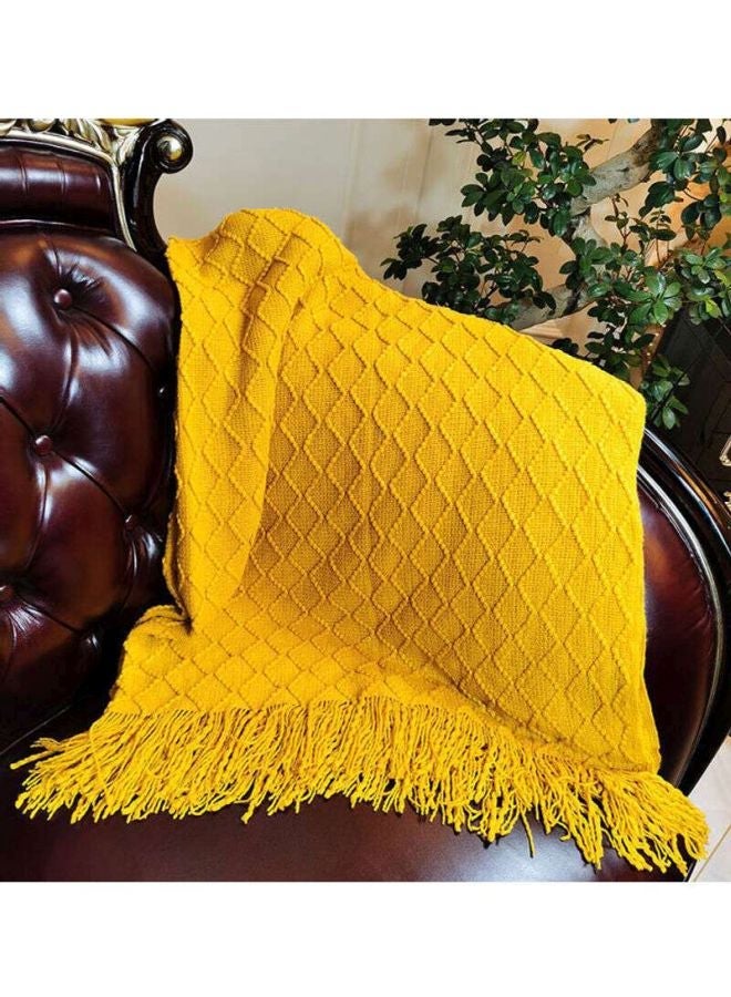 NIBEMINENT Sofa Blanket Fabric Yellow 127x173cm