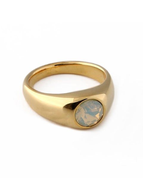 SW Crystal Signet Ring WO