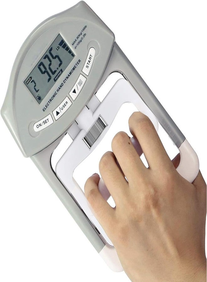 GBEX Grip Strength Tester, Hand Grip Dynamometer, Electronic Hand Grip Strength Tester Grip Strengthener Hand Exerciser Meter Digital Hand Grip Training Gauge 220 Lbs / 99 Kgs for Sports, School, Office (Digital Hand Dynamometer) - Image 1