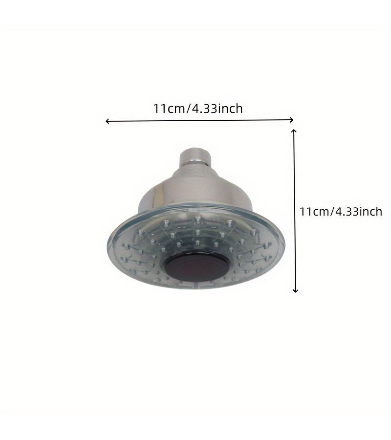 كامب رأس دش جدار LED 4 بوصة مع التحكم في درجة الحرارة وإضاءة متغيرة الألوان، يعمل بالطاقة المائية دون بطارية - Image 3
