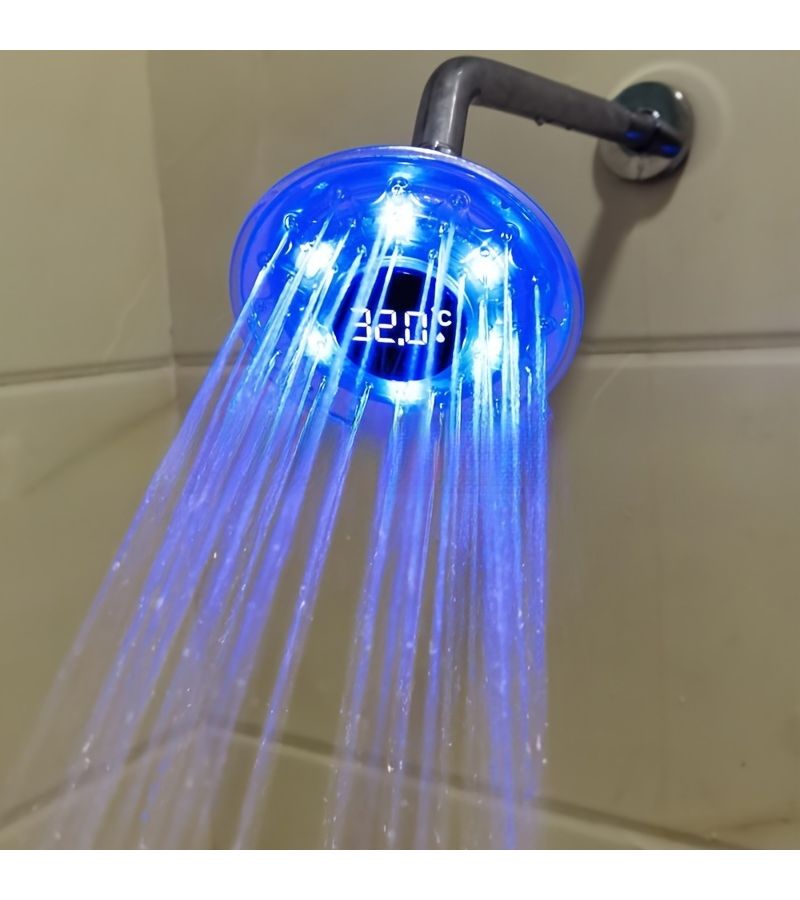 كامب رأس دش جدار LED 4 بوصة مع التحكم في درجة الحرارة وإضاءة متغيرة الألوان، يعمل بالطاقة المائية دون بطارية - Image 5