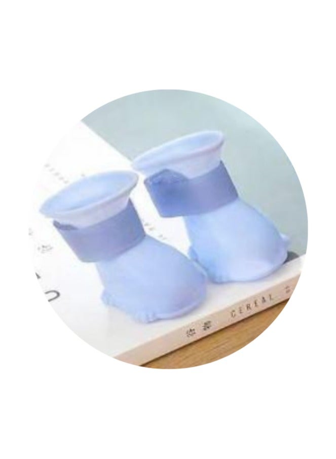 Pet Rain Boots Water-proof Paw Protectors for Walking (Baby Blue)