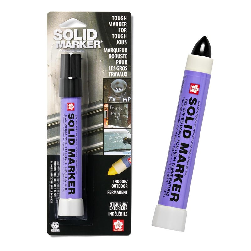 SAKURA SOLID MARKER Sakura Solid Paint Markers - Permanent Marker Pens - Window, Wood & Glass Marker - Black Paint - 1 Pack - Image 1