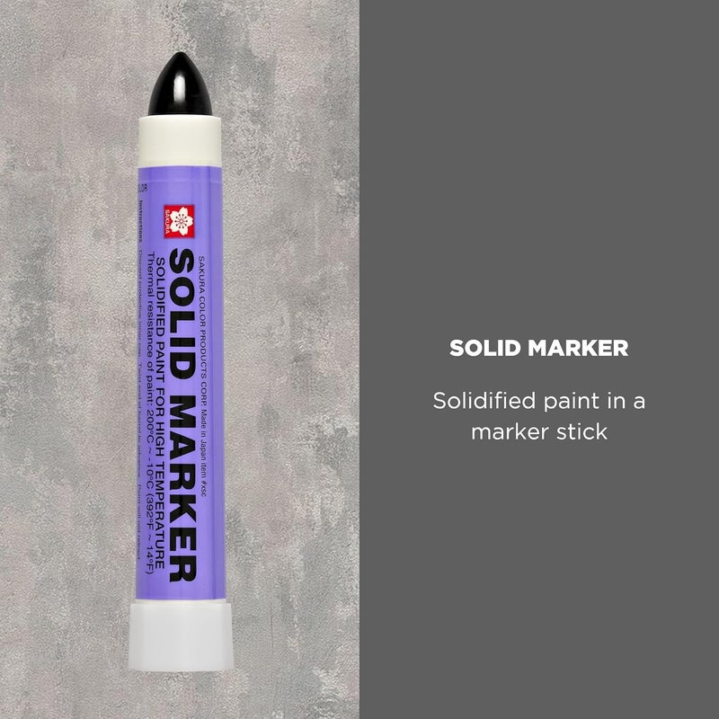 SAKURA SOLID MARKER Sakura Solid Paint Markers - Permanent Marker Pens - Window, Wood & Glass Marker - Black Paint - 1 Pack - Image 2