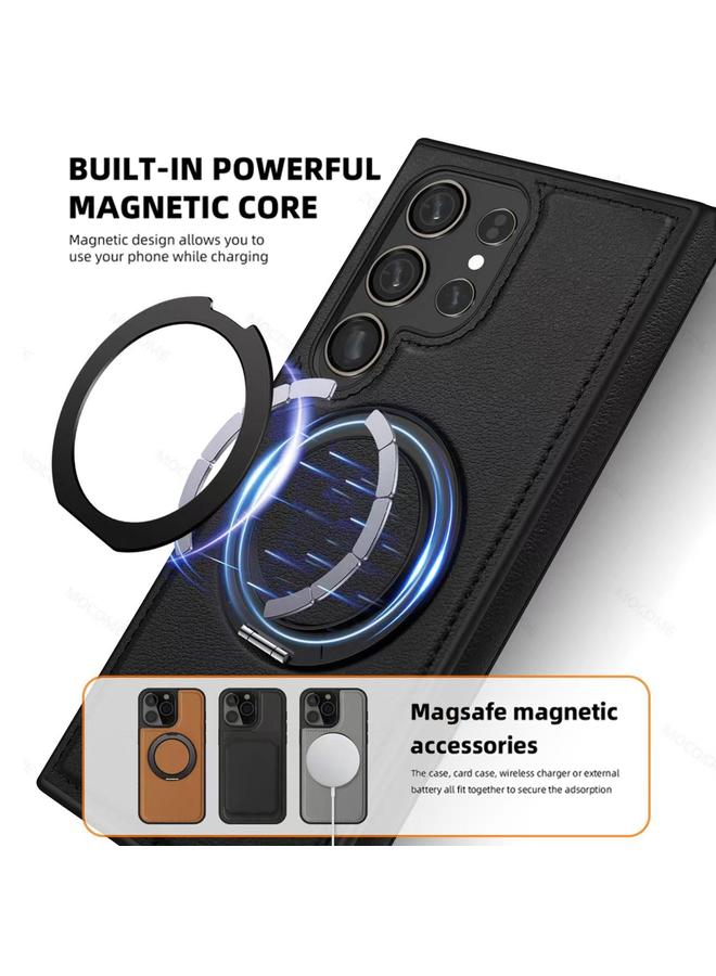 اس-توب جراب لهاتف Samsung Galaxy S25 Ultra 5G من Yashi مع حامل MagSafe قابل للدوران 360 درجة - Image 3