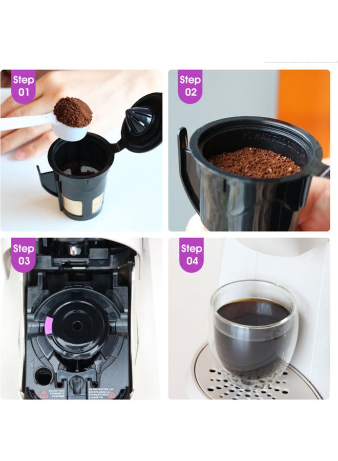 NIBEMINENT 3-Piece Reusable Refillable Capsules Coffee Cup Filter Black 18x6.5x7.5cm - Image 5